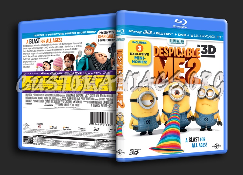 Despicable Me 2 3D blu-ray cover