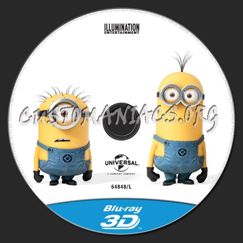 Despicable Me 2 3D blu-ray label