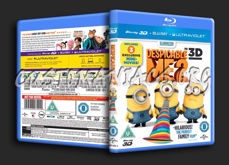 Despicable Me 2 3D blu-ray cover
