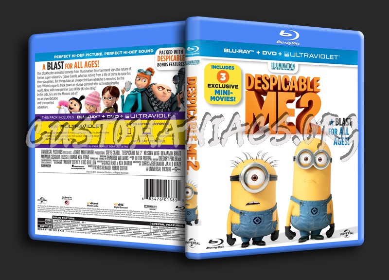 Despicable Me 2 blu-ray cover