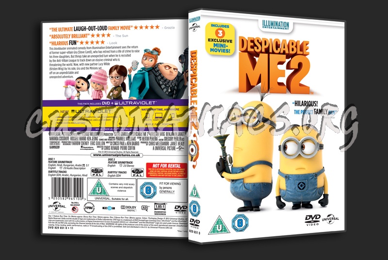 Despicable Me 2 dvd cover