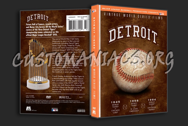 Detroit Tigers Vintage World Series Films dvd cover