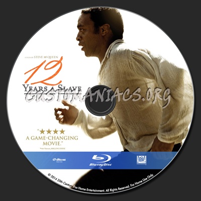 12 Years A Slave blu-ray label
