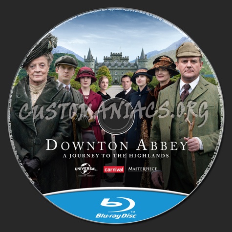 Downton Abbey A Journey to the Highlands blu-ray label