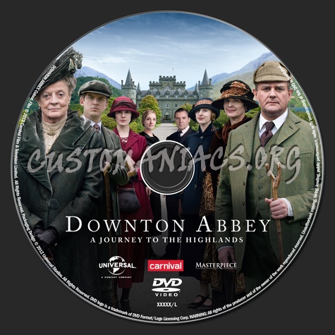 Downton Abbey A Journey to the Highlands dvd label