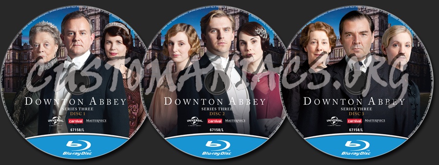 Downton Abbey Season 3 blu-ray label