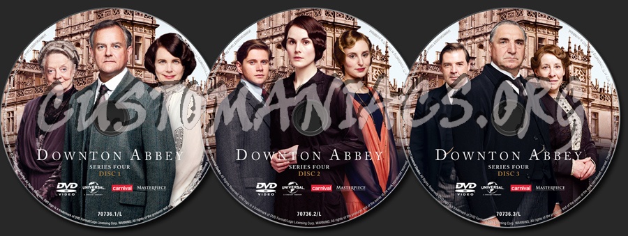 Downton Abbey Season 4 dvd label