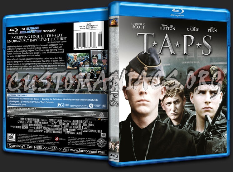 Taps blu-ray cover