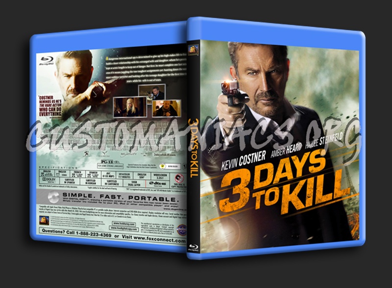 3 Days to Kill blu-ray cover