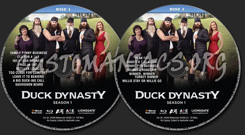 Duck Dynasty Season 1 blu-ray label