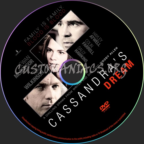 Cassandra's Dream dvd label