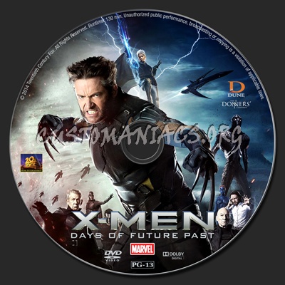 X-Men: Days of Future Past dvd label