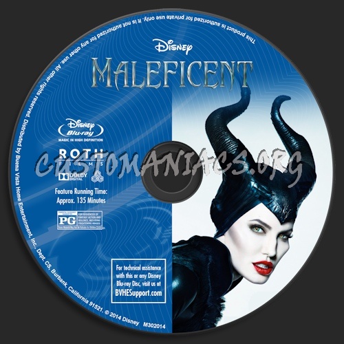 Maleficent blu-ray label