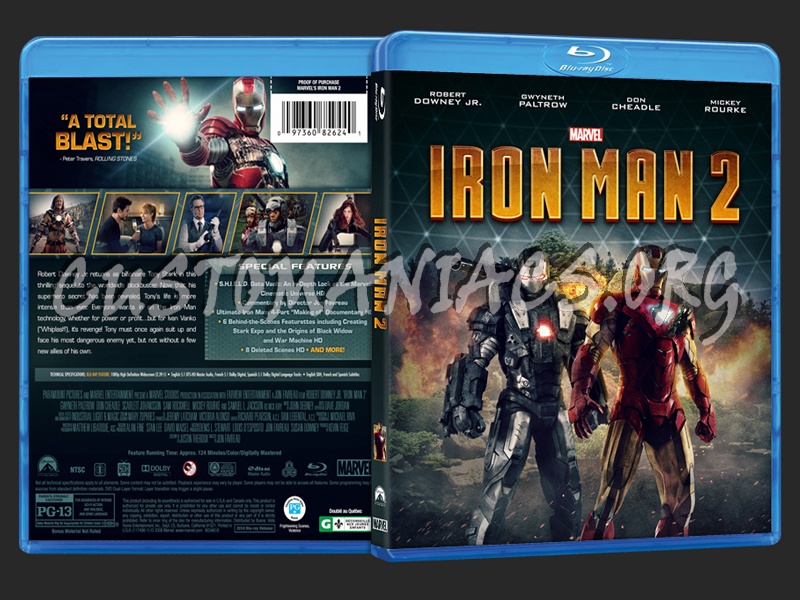 Iron Man 2 blu-ray cover