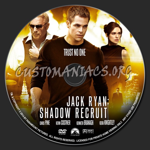 Jack Ryan Shadow Recruit dvd label