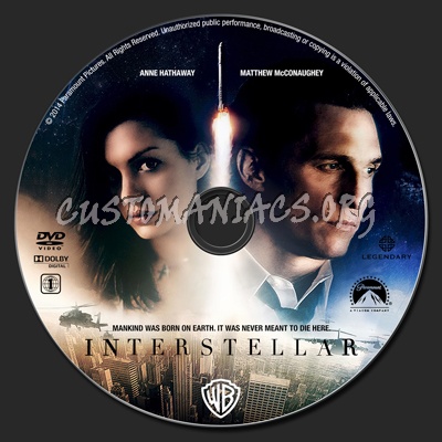 Interstellar dvd label