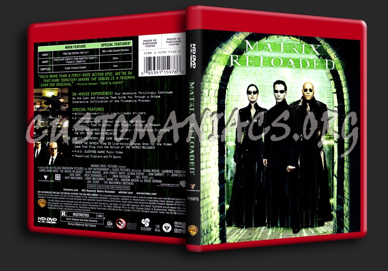 The Matrix Reloaded dvd cover