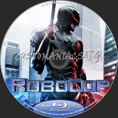 Robocop (2014) blu-ray label