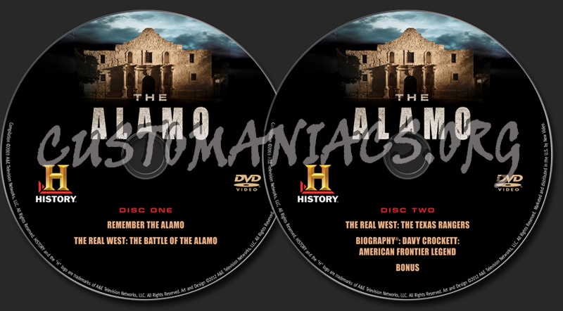 The Alamo dvd label