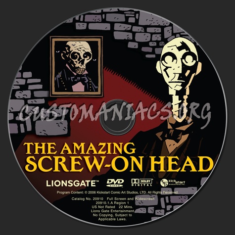 The Amazing Screw-on Head dvd label