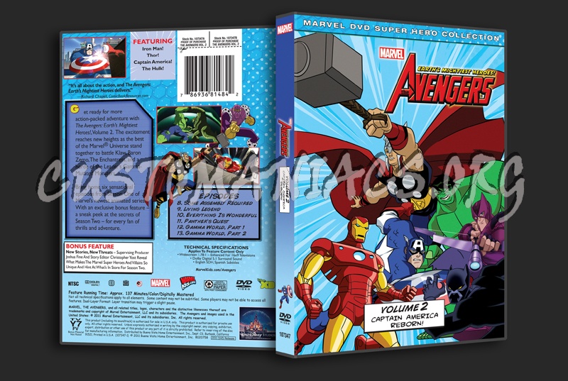 The Avengers Earth's Mightiest Heroes Volume 2 dvd cover