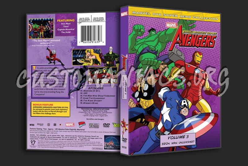 The Avengers Earth's Mightiest Heroes Volume 3 dvd cover