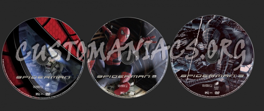 Spider-Man trilogy dvd label