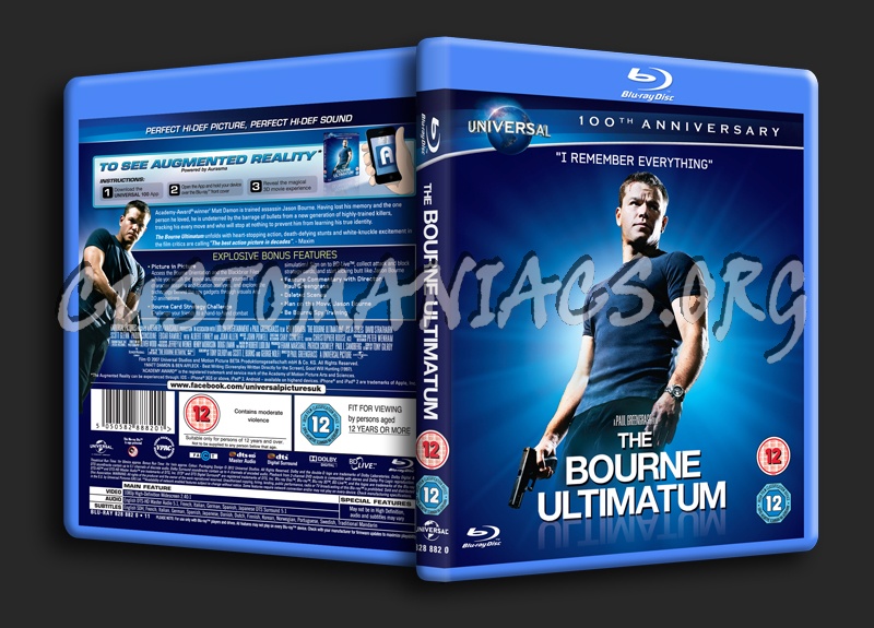 The Bourne Ultimatum blu-ray cover