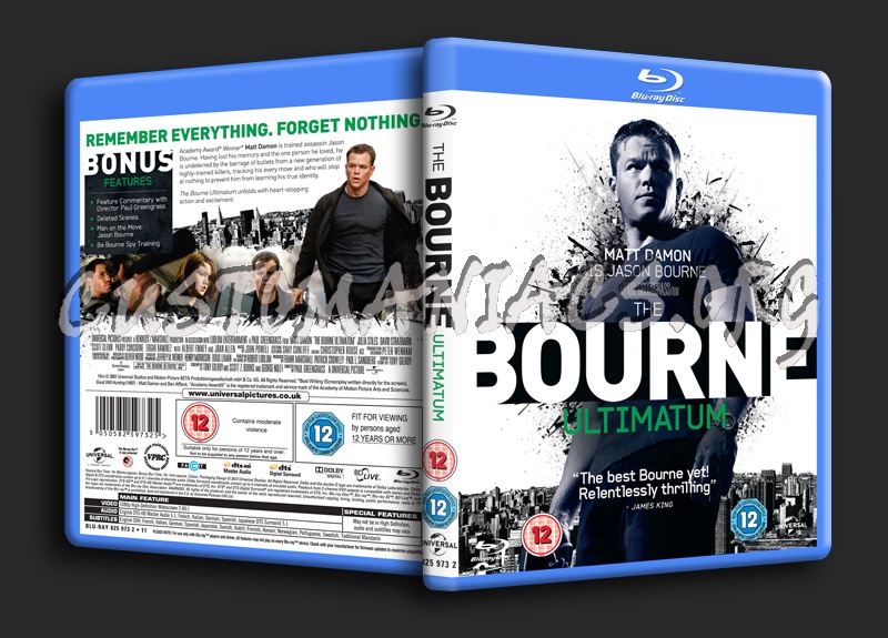 The Bourne Ultimatum blu-ray cover