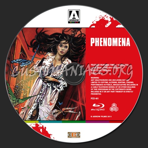 Phenomena blu-ray label