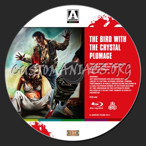 The Bird With The Crystal Plumage blu-ray label