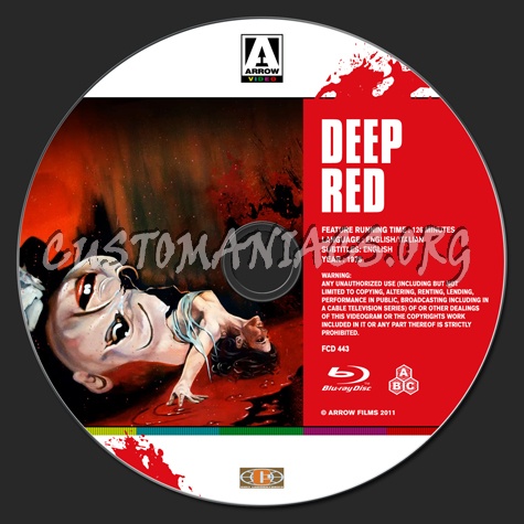 Deep Red blu-ray label