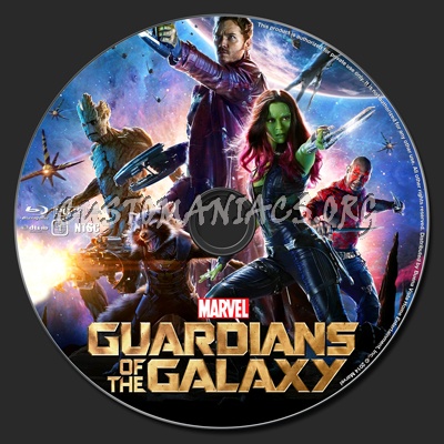 Guardians Of The Galaxy blu-ray label