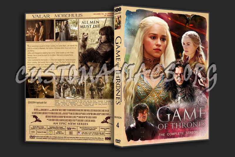 Game of Thrones s4 dvd cover