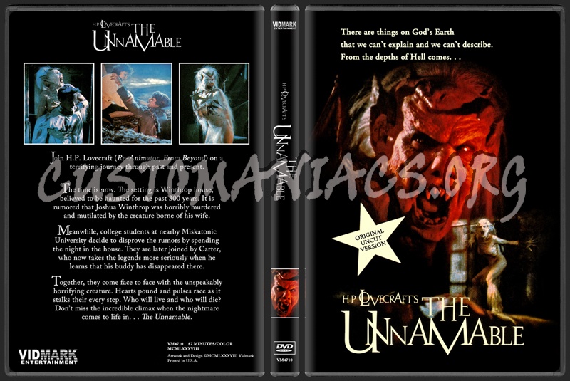The Unnamable dvd cover