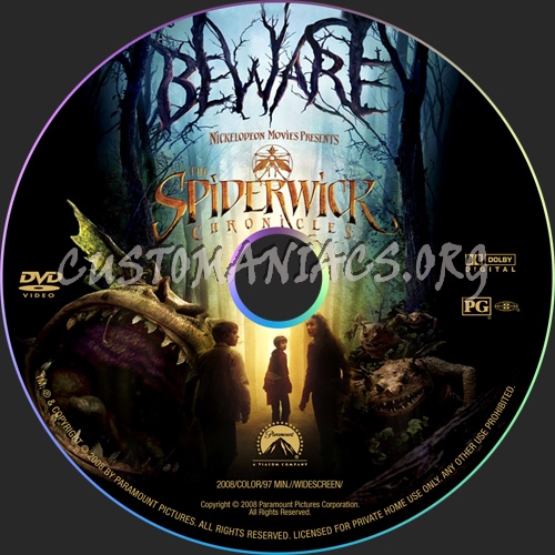 The Spiderwick Chronicles dvd label