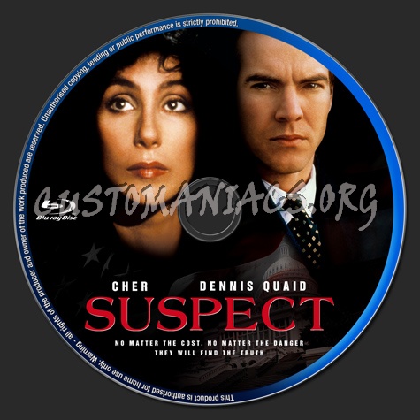 Suspect (1987) blu-ray label
