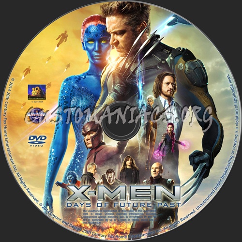 X-Men Days of Future Past dvd label