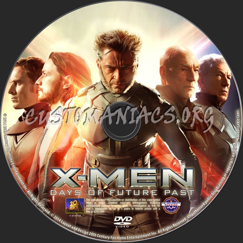 X-Men Days of Future Past dvd label