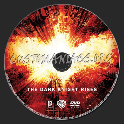 The Dark Knight Rises dvd label