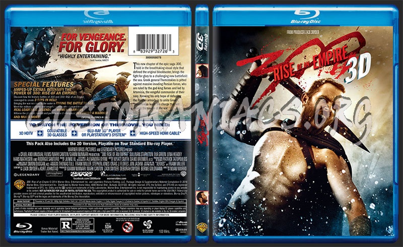 300: Rise of an Empire 3D blu-ray cover