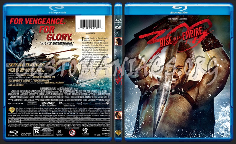 300: Rise of an Empire blu-ray cover