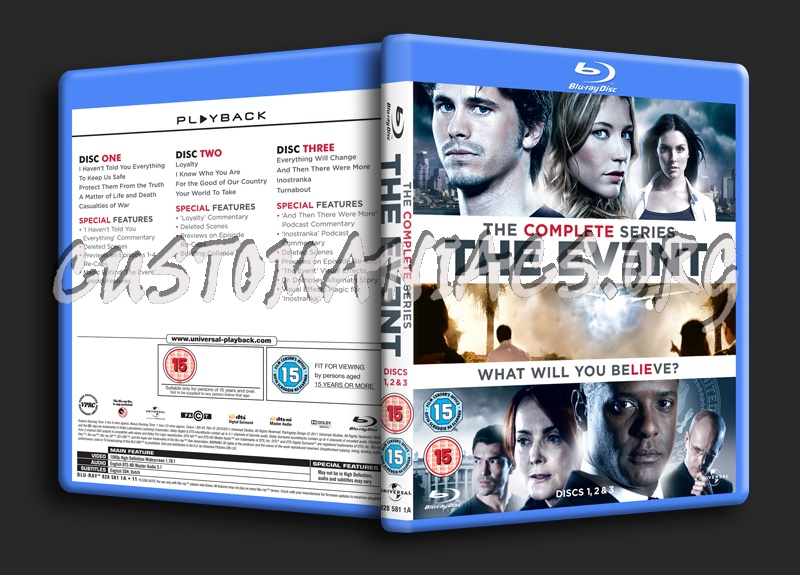 The Event the complete series discs 1,2&3 blu-ray cover