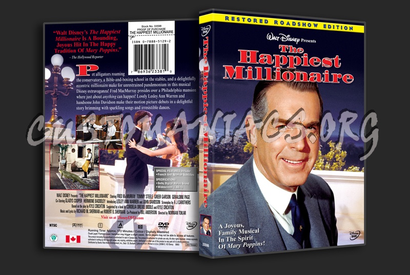 The Happiest Millionaire dvd cover
