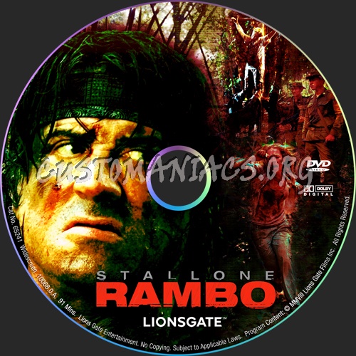 Rambo dvd label