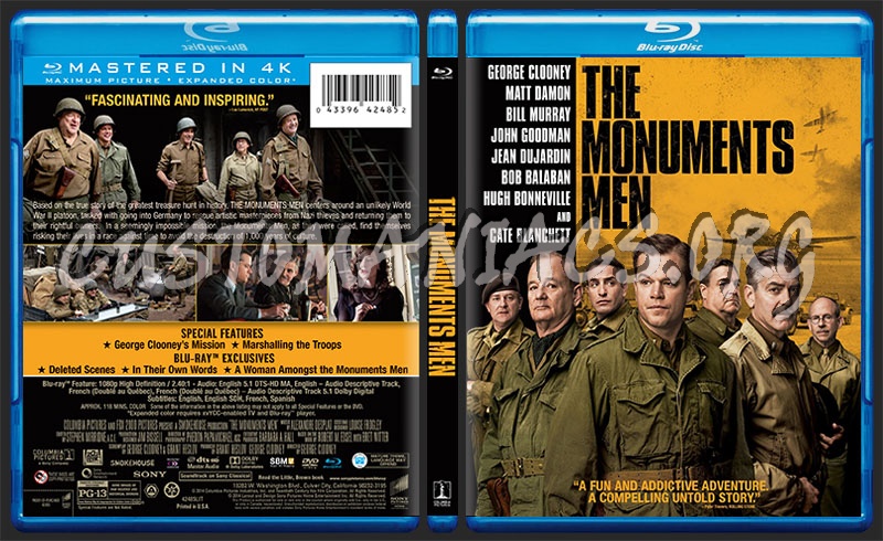 The Monuments Men blu-ray cover