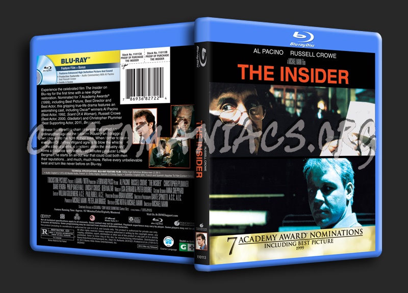 The Insider blu-ray cover