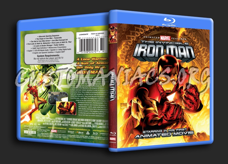 The Invincible Iron Man blu-ray cover