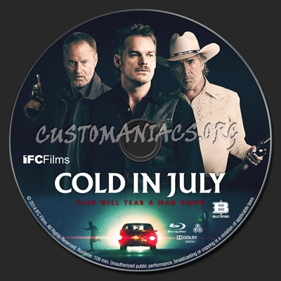 Cold in July blu-ray label