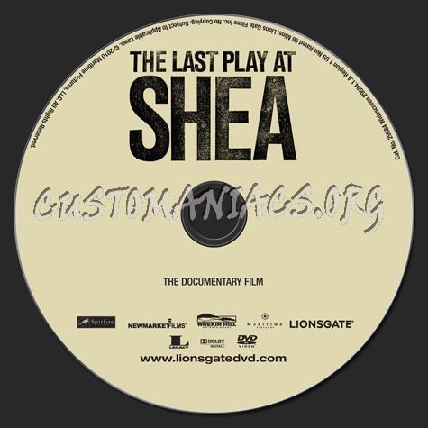 The Last Play at Shea dvd label
